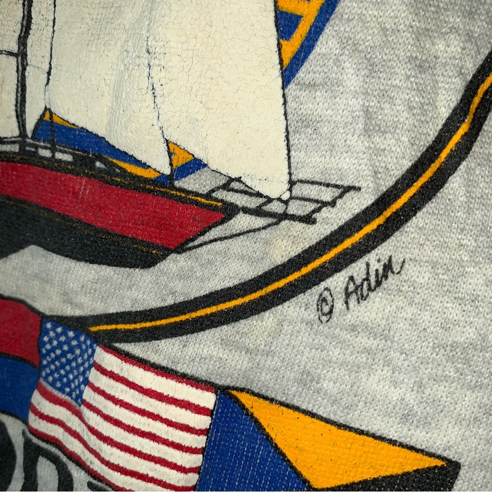 Vintage California Marina Del Rey Nautical Sailing Sweatshirt - Picture 11 of 13